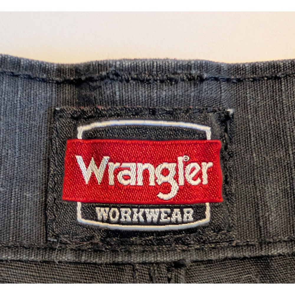 Wrangler Workwear Mens 38 Charcoal Gray Cotton Ripstop Cargo Shorts NICE! - Picture 4 of 5